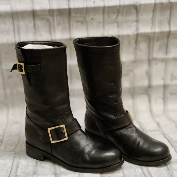 Jimmy Choo size 38 (7) black biker boots - Picture 10 of 13